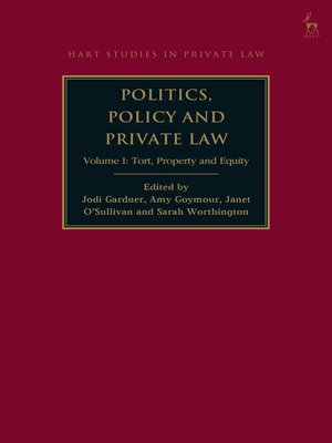 cover image of Politics, Policy and Private Law
